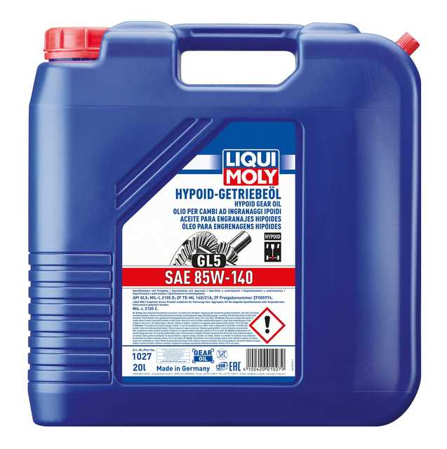 Hipoīdā transmisijas eļļa (GL5) SAE 85W-140