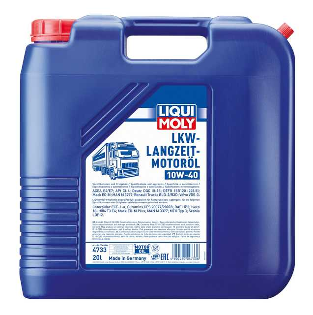 Kravas auto ilgmūža motoreļļa 10W-40