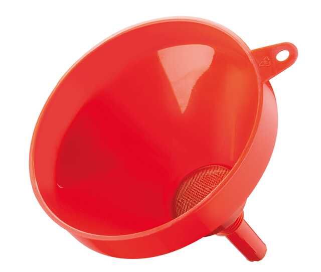 Eļļas piltuve, plastmasas