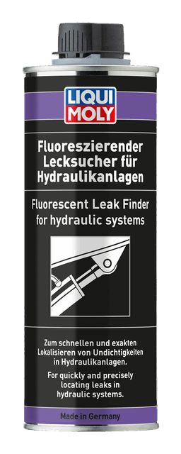 Fluorescējošais noplūdes meklētājs hidrauliskajām sistēmām