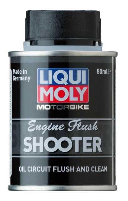 Motociklu dzinēja skalošanas līdzeklis Shooter