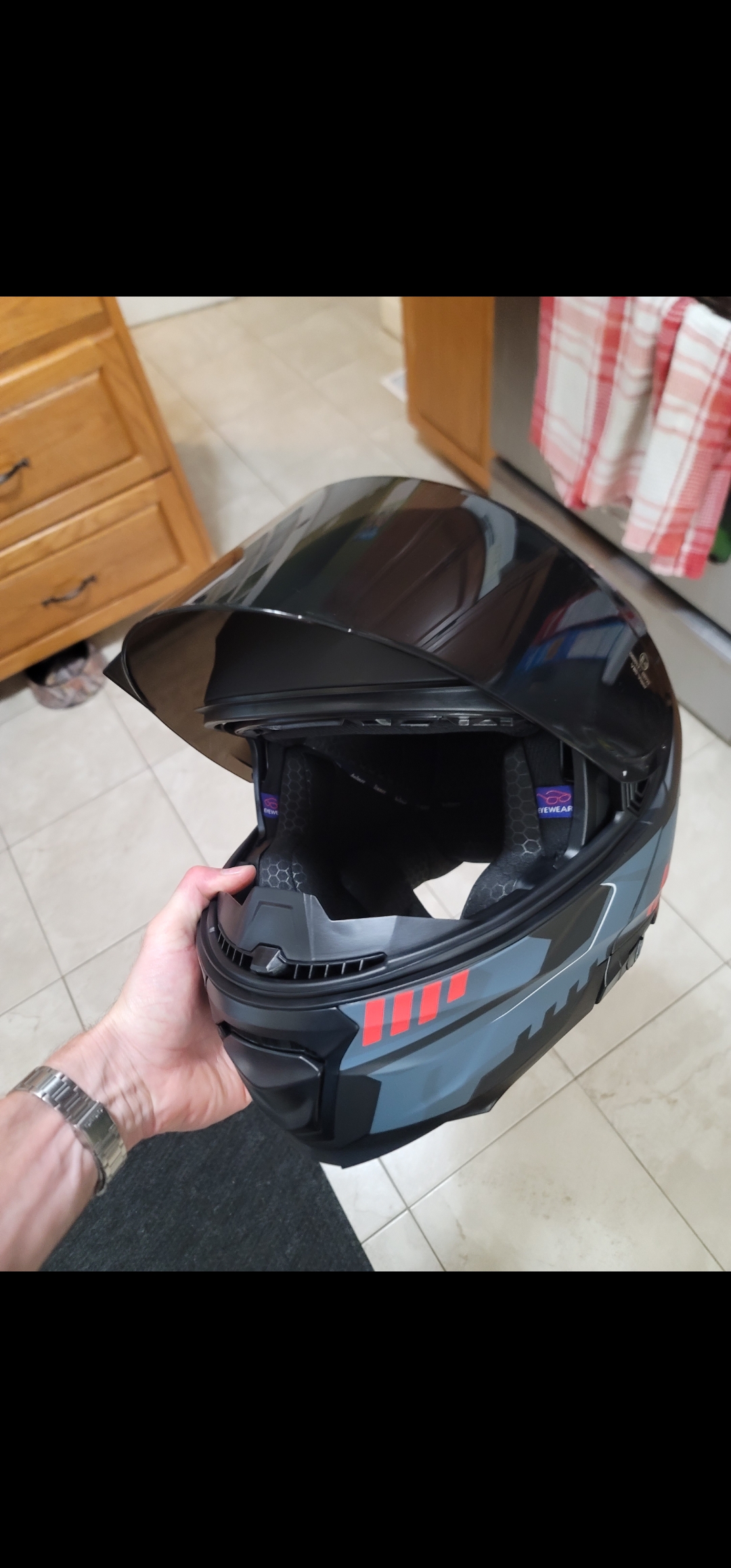 VEVOR Modular Motorcycle Helmet, Flip up Full Face Helmet with Dual Visor, Lightweight Comfortable Adult Motocross Street Bike Helmet for Men and Women - DOT & ECE Approved (XL Size)